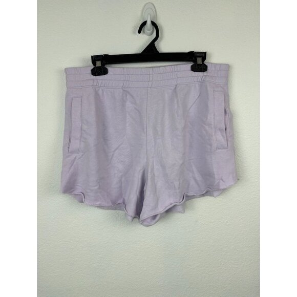Aerie women's large lavender purple high waisted sweat shorts loungewear casual - Picture 1 of 7